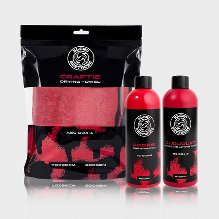 Zestaw GOODIE Car Shampoo 500ml + CLOUDLET Alkaline Active Foam 500ml + CRAFTIE 1szt.